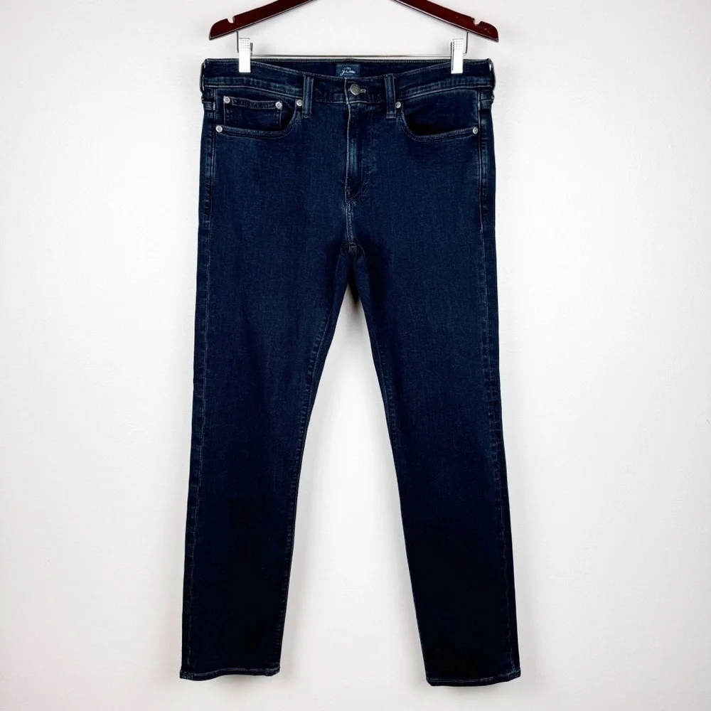 J. Crew Men's 484 Slim Fit Stretch Jeans Deep Lake Wash Size 33x32